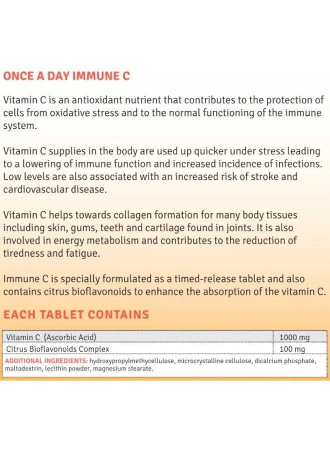 ONCE A DAY IMMUNE C TAB 30'S - Image 3